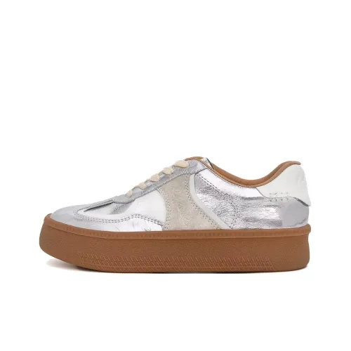 HALF AWAKE Lifestyle Shoes Women's Low-Top Silver With White