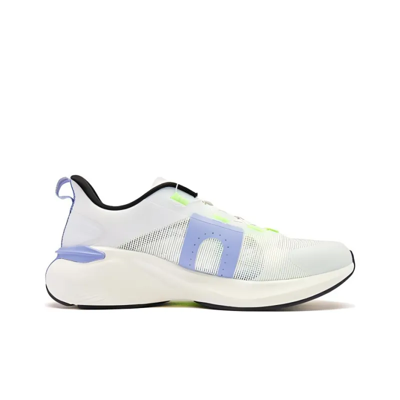 QIAODAN Anti Slip And Wear Resistant Breathable Low Top Sprint Running Shoes Men's Jordan White Phantom Green-1