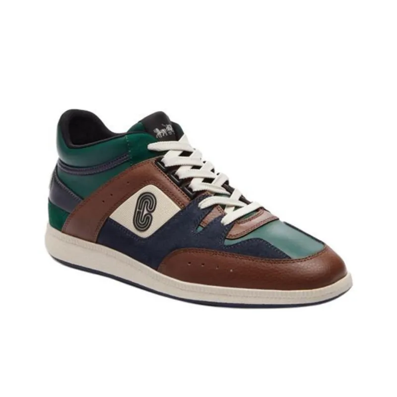 COACH Mid Top Skateboard Shoes Men's Blue-2