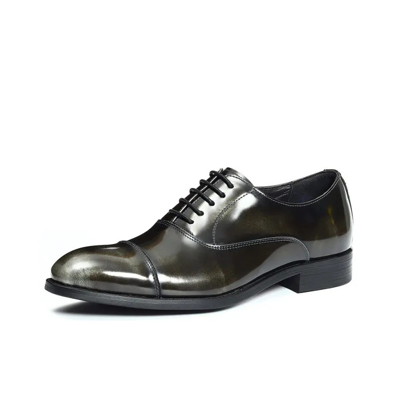 ASTON M.JAZZ Dress Shoes Men Low Top Black/Brown-8
