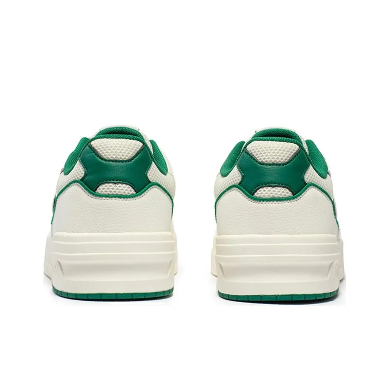 361° Wear Resistant Slip Resistant Low Top Skateboard Shoes Men's White Green-3