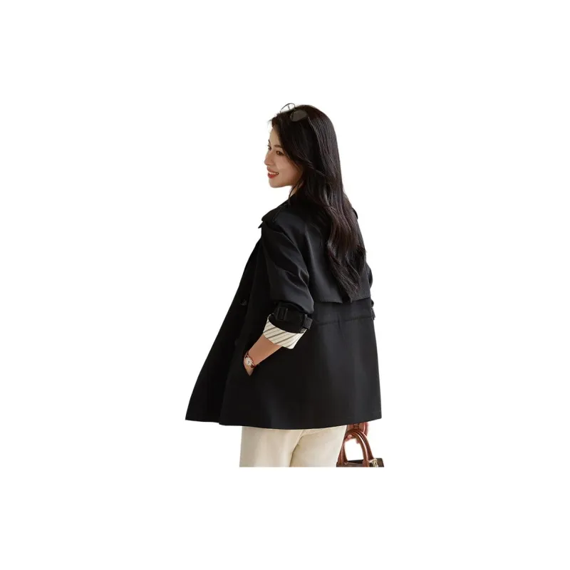 Yi Mengyuan Cropped Trench Coat Women's-1
