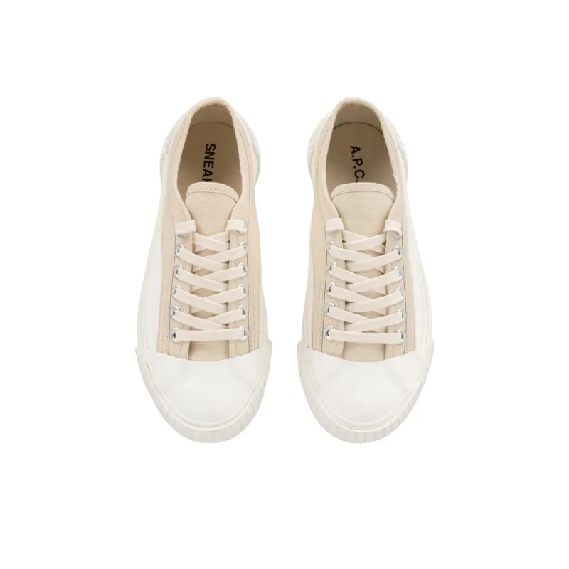 A.P.C Iggy Basse Low-Top Canvas Shoes Unisex Beige-4
