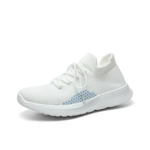 LISATANG Durable Breathable Moisture-Wicking Low-Top Casual Shoes Women's White