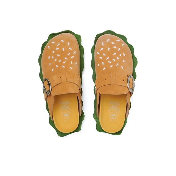 BBIMP Abrasion Resistant Closed Toe Slippers Unisex Orange-3