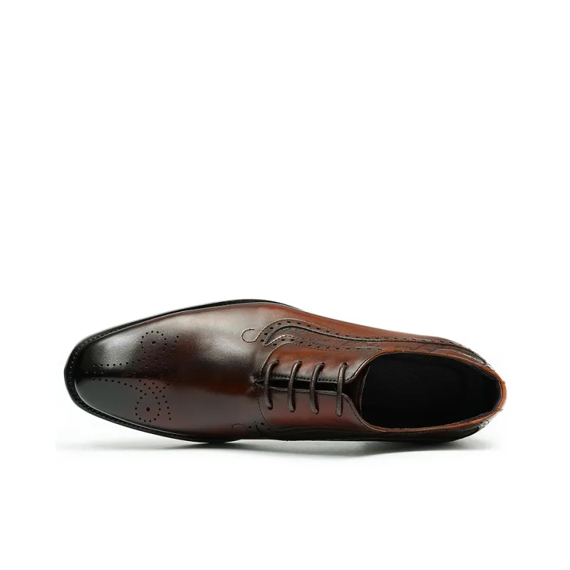 ASTON M.JAZZ Dress Shoes Men Low Top Black/Coffee-5