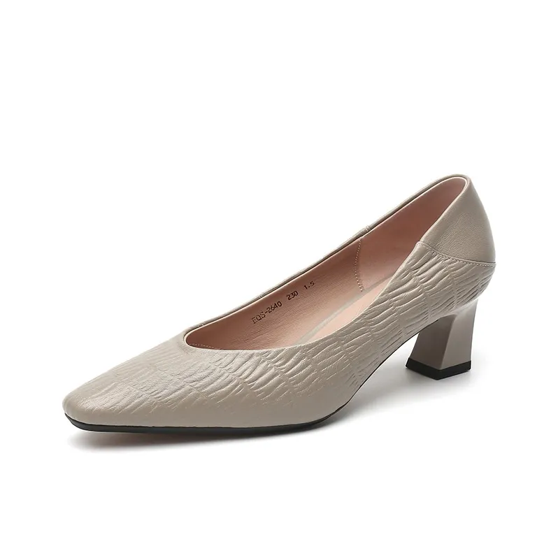QUICHESHOES Chunky Heel High Heels 5.5cm Women's-6