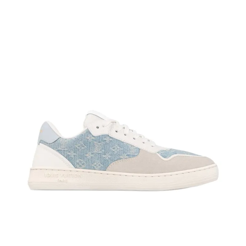 LOUIS VUITTON Stadium Low Top Skateboard Shoes Women's Light Blue-1
