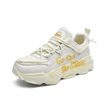 DEVIL AND ANGEL Anti-Slip And Wear-Resistant Breathable Low-Top Chunky Sneakers Unisex Beige