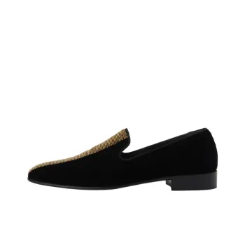 Giuseppe Zanotti Tuxedo Diamond Velvet Loafers