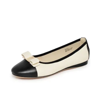 Reemoor Casual Single Shoes Flat Women's Beige Black
