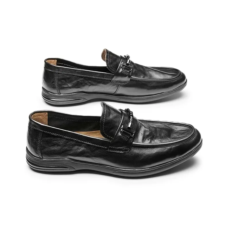 LEYGMENLG Loafers Men Black/Red Coffee-3