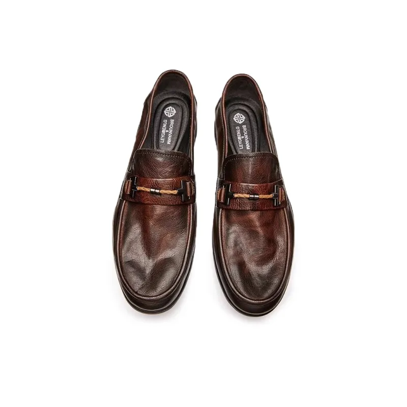 LEYGMENLG Loafers Men Black/Red Coffee-8