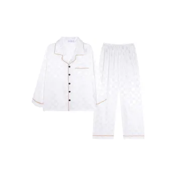 Qiao Ni Tong Pajama Set Men's White