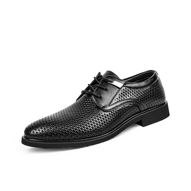 LUOMAIKE Dress Shoes Men Low Top Black, Brown-0
