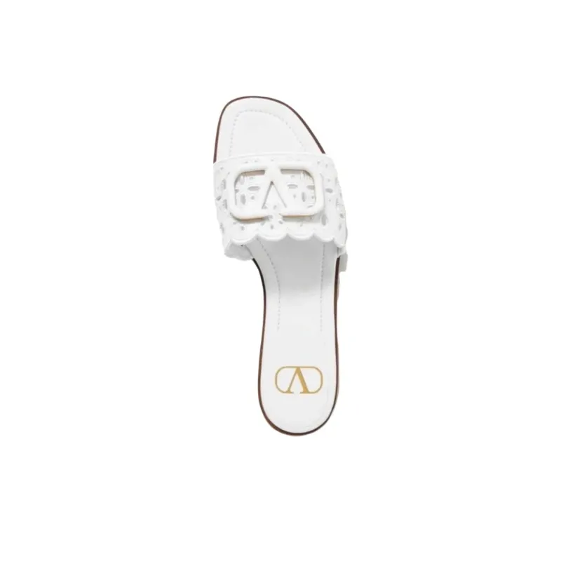 Valentino Rubber Sole Slip-Resistant Slide Slippers Women's White-4