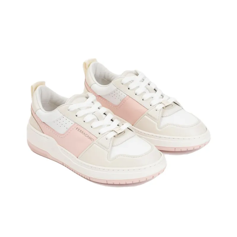 FERRAGAMO Skateboard Shoes Women's White-2