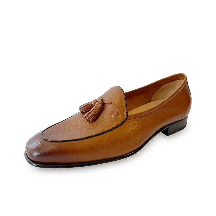 ANTONIO BAREZZI 2024 Summer Men's New Arrival Yuppie Style Pre-Cow Leather Belgian Loafers-6