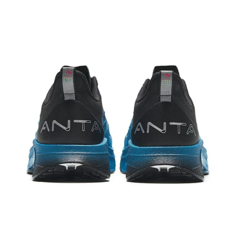Anta Cushioned Slip Resistant Low Top Casual Running Shoes Men's Black Blue-3