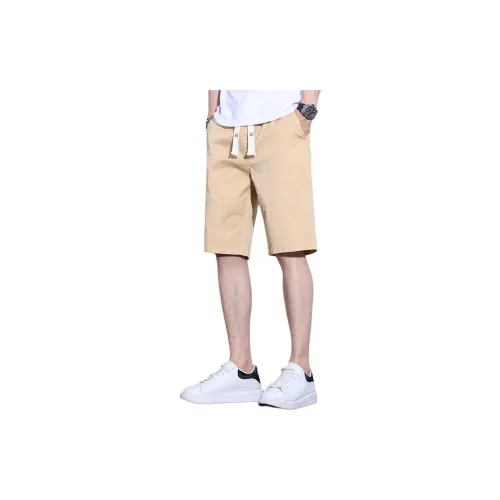 Tonlion Casual Shorts Men Dark Khaki