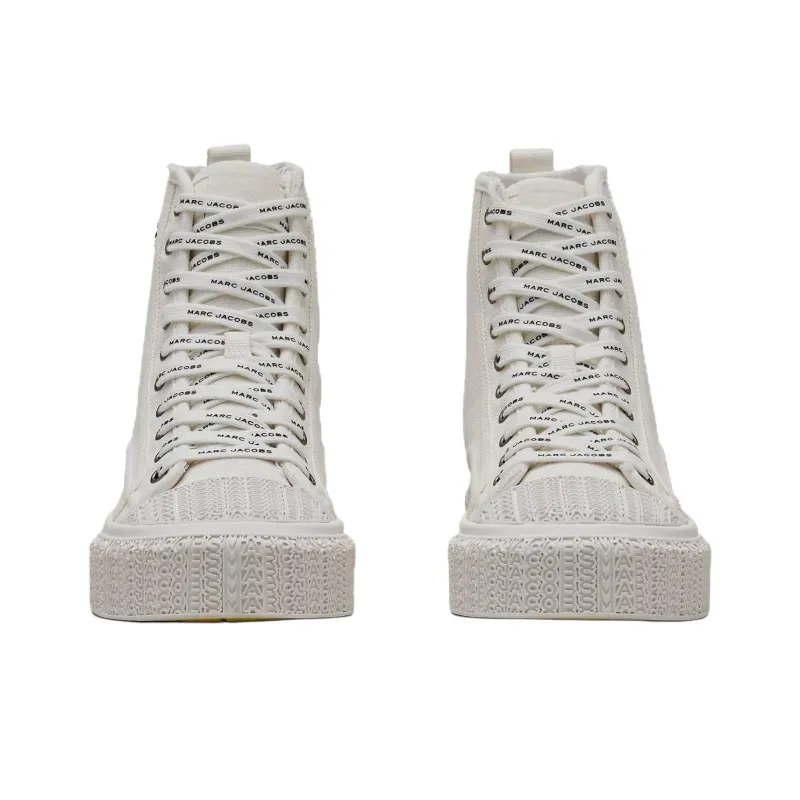 MARC JACOBS High Top Canvas Shoes Unisex White-3