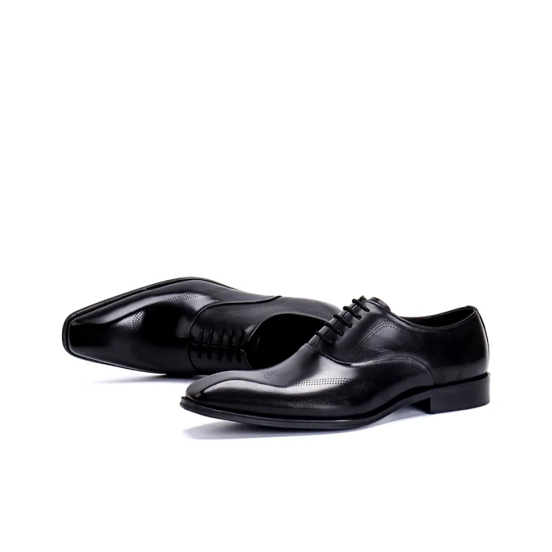 ASTON M.JAZZ Dress Shoes Men Low Top Black/Brown-3
