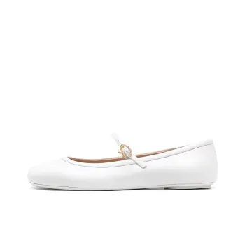 GIANVITO ROSSI Round-toe Leather Ballerina Shoes