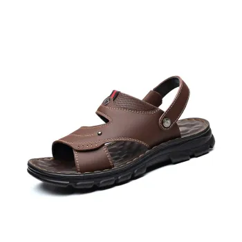 Sonno Beach Sandals Men Brown/Black/Yellow