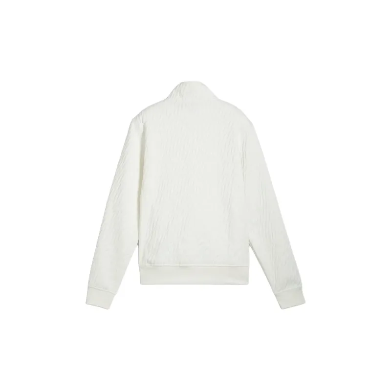 PUMA x Golf Jacquie Snap Pullover Knitwear Women's Warm White-1