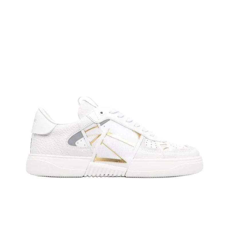 Valentino VL7N GARAVANI Low Top Skateboard Shoes Women's White Gold-1