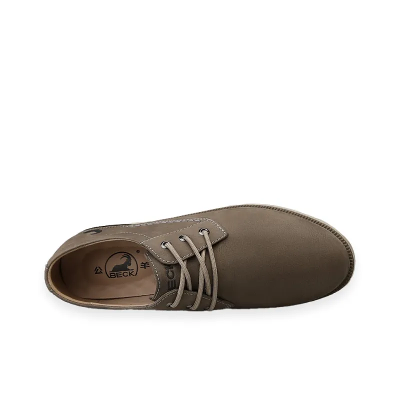 BECK Casual Leather Shoes Men's Khaki-8
