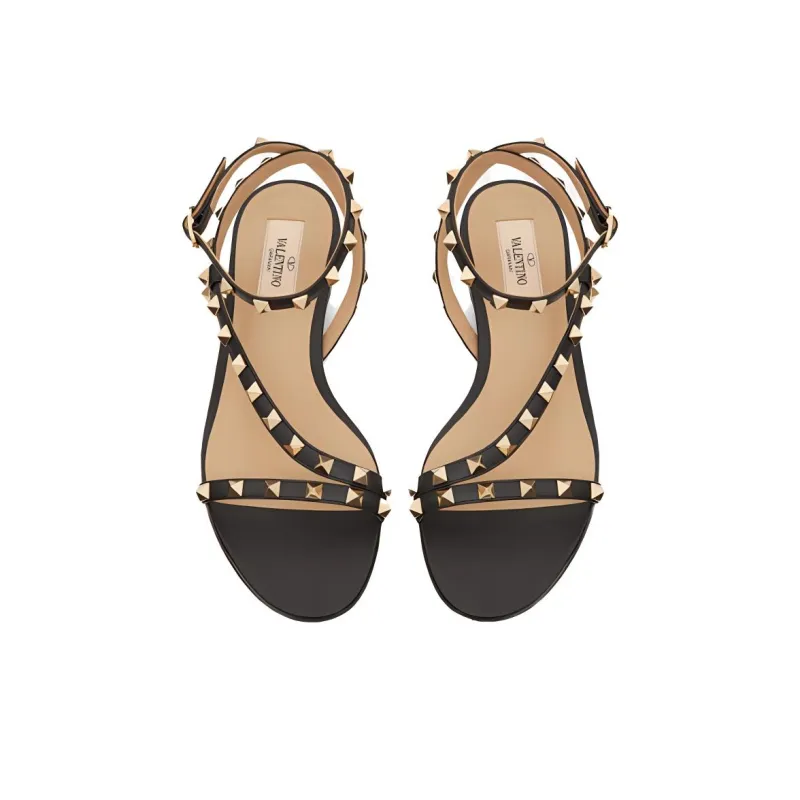 Valentino One Strap Sandals 0.5cm Women's Black-3
