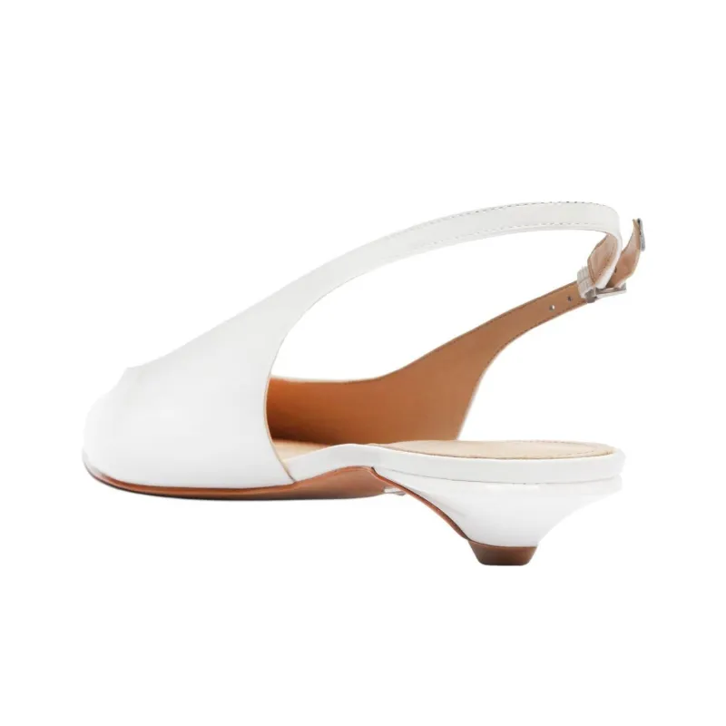 Schutz Evan Flat Casual Single Shoes 3cm Women's White-3