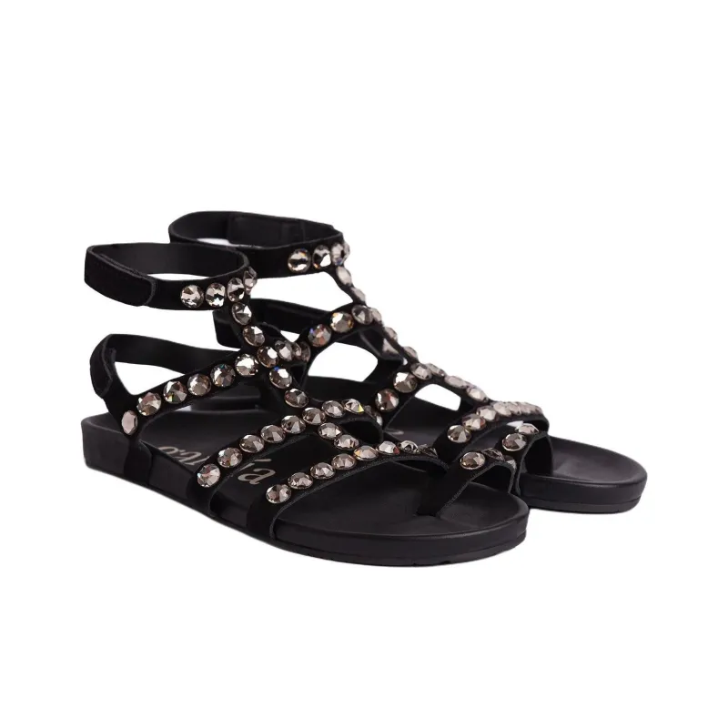 Pedro García Aroa Roman Sandals Women's Black-2