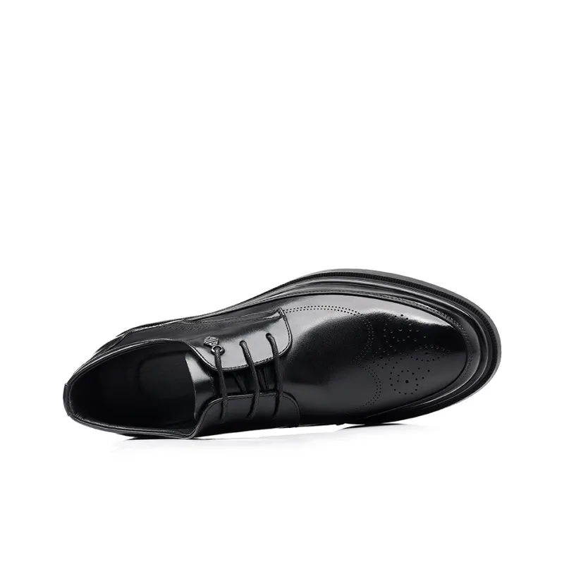 Help Dress Shoes Men Low Top Black, Brown-9