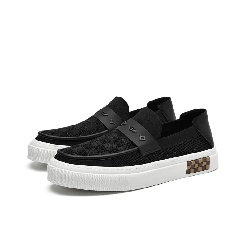 SEPTWOLVES Breathable Lightweight Height Increasing Low-Top Canvas Shoes Men's-1