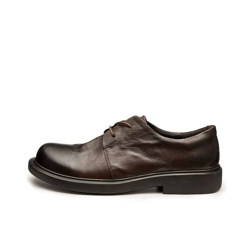 LEYGMENLG Dress Shoes Men Low Top Black/Coffee/Khaki-11