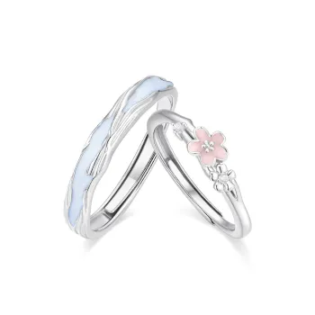 KADER 925 Sterling Silver Rings Unisex Glow-in-The-Dark Box