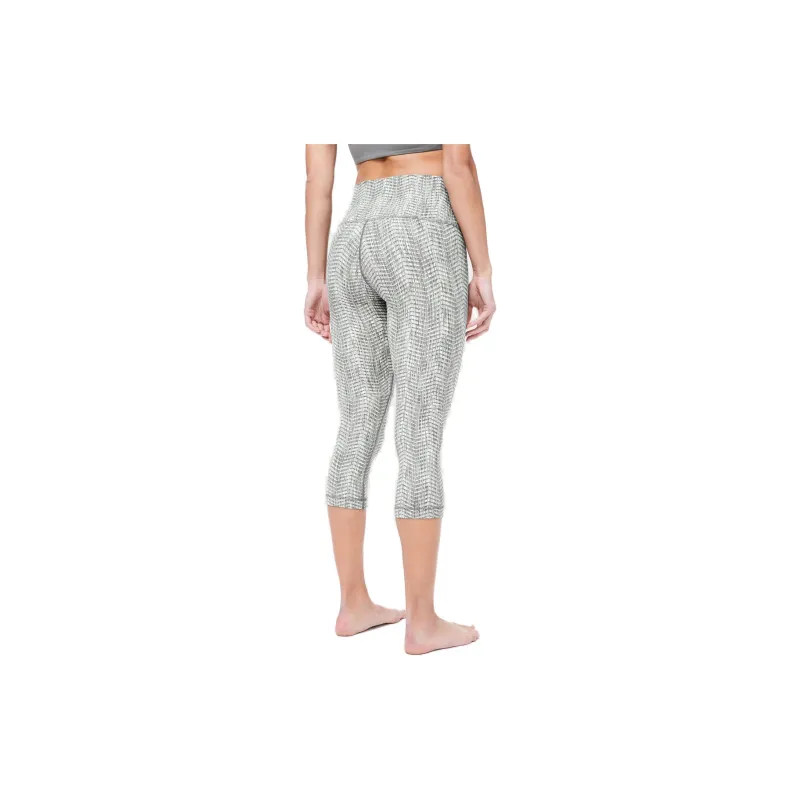 Lululemon Wunder Under Athletic Trousers Women's 21' Arrow Pattern Jacquard Green Gray-1