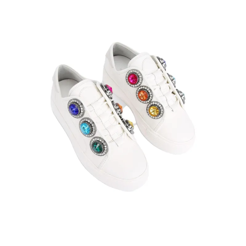 Kurt Geiger London LANEY OCTAVIA Low-Top Skateboard Shoes Women's White-2