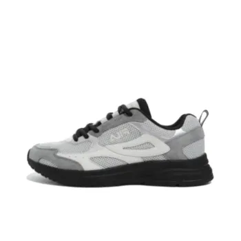 FILA Slip Resistant, Abrasion Resistant, Breathable Low Top Running Shoes Unisex Gray White Korean Style