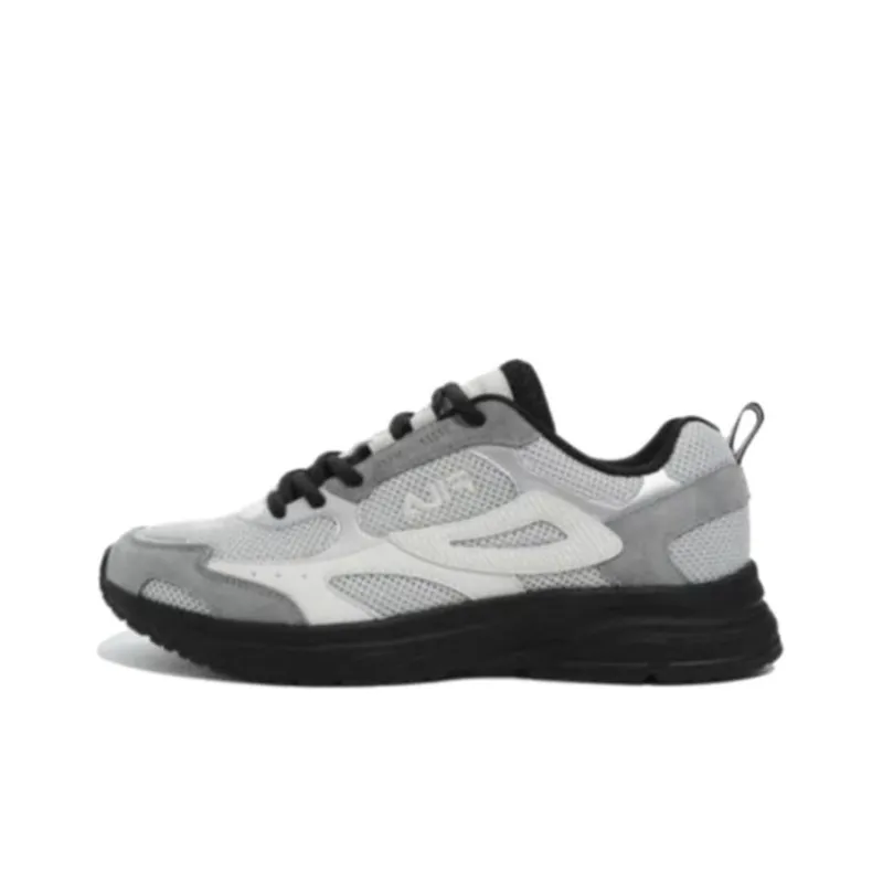 FILA Slip Resistant, Abrasion Resistant, Breathable Low Top Running Shoes Unisex Gray White Korean Style-0