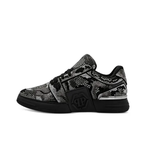 PHILIPP PLEIN Skateboard Shoes Unisex Low-Top Black