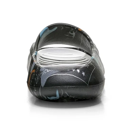 WARRIOR Slide Slippers Men Black/White/Orange-3