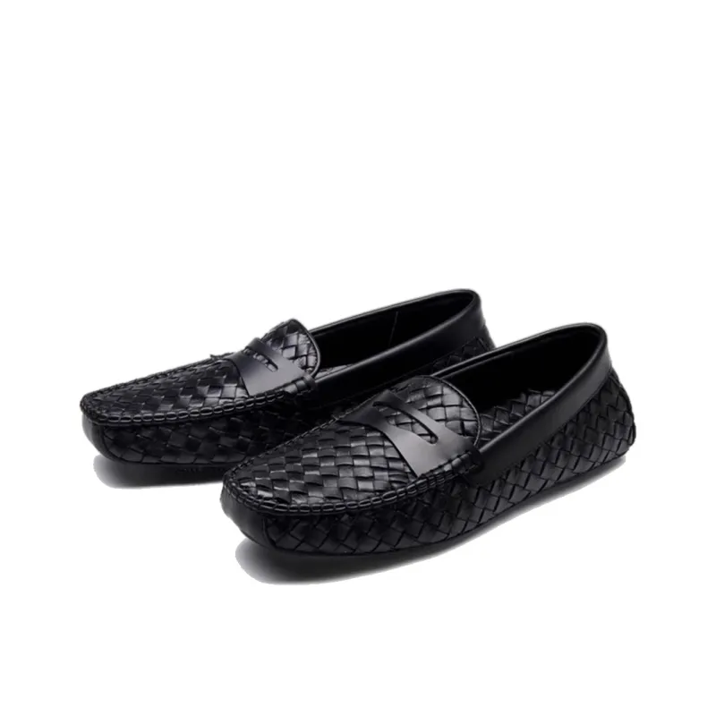 Voguhomme Gommino Loafers Men Black-2