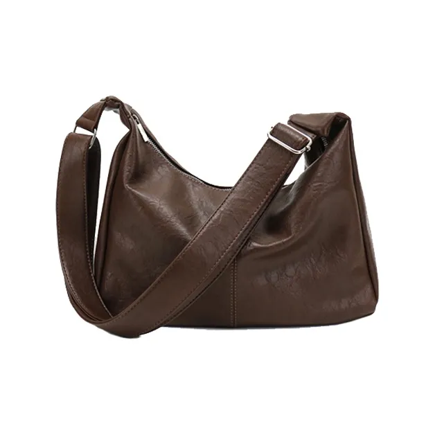 BETTERSAY Synthetic Leather Crossbody Bag, Shoulder Bag Large Size Women's Black/Coffee-3
