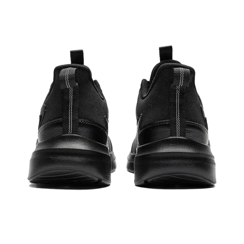QIAODAN Wear Resistant Support Lightweight Low Top Running Shoes Men's Black-3