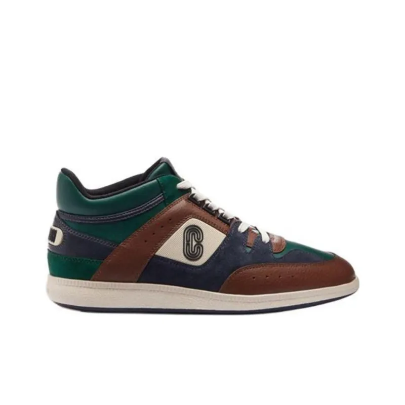 COACH Mid Top Skateboard Shoes Men's Blue-1