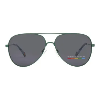 Polaroid Metal Aviator Sunglasses Unisex Green