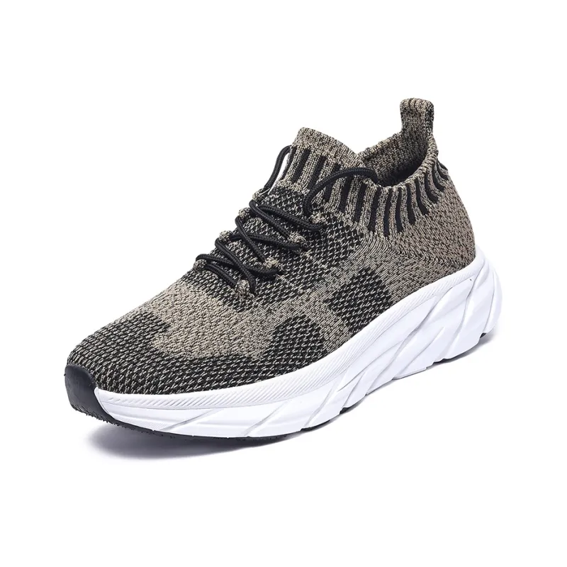 SENGUIBUCK Men's Casual Shoes Men Low Top Gray/Black White/Khaki-7
